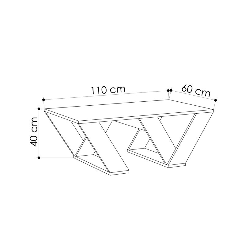 Τραπέζι σαλονιού Pipra σε χρώμα φυσικό 110x60x40 - Image 3