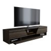 Έπιπλο τηλεόρασης Ianis pakoworld σκούρο καρυδί 160x37x34εκ 120-000362