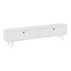 Έπιπλο τηλεόρασης Floxie pakoworld μελαμίνης λευκό 160x25x35εκ 120-000388
