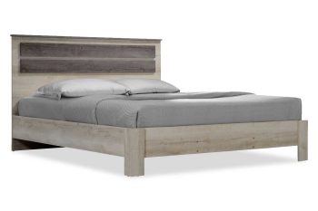 Κρεβάτι διπλό OLYMPUS pakoworld σε χρώμα castillo-toro 160x200εκ 123-000008