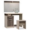 Κονσόλα OLYMPUS pakoworld με καθρέπτη και σκαμπό χρώμα castillo-toro 123-000013