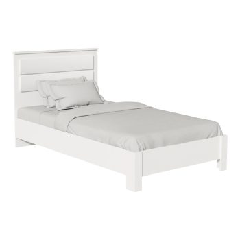 Κρεβάτι μονό OLYMPUS pakoworld σε χρώμα λευκό 100x200εκ 123-000208