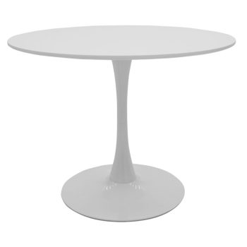 Τραπέζι Balou pakoworld MDF λευκό Φ100x75εκ 127-000086