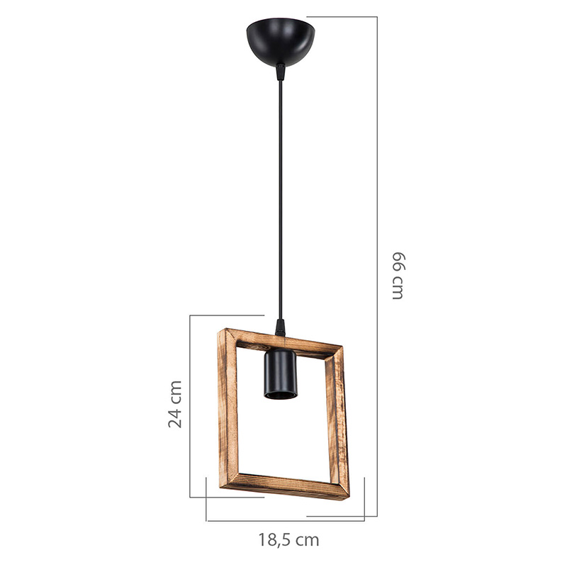 Φωτιστικό οροφής μονόφωτο Isolate Ε27 καρυδί 18.5x3x24εκ - Image 4