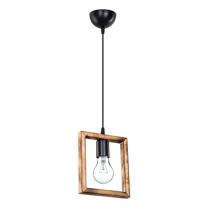 Φωτιστικό οροφής μονόφωτο Isolate pakoworld Ε27 καρυδί 18.5x3x66εκ 147-000136