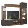 Σύνθετο σαλονιού June pakoworld καρυδί-wenge 204x35x177εκ 173-000020