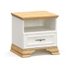 Κομοδίνο Jaden pakoworld golden oak-λευκό antique 49x41x47εκ 173-000024