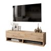Έπιπλο τηλεόρασης επιτοίχιο Roscoe pakoworld oak 100x31