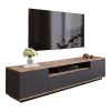 Έπιπλο τηλεόρασης Soren pakoworld sonoma-ανθρακί 180x.44.5x44.6εκ 176-000056