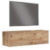Έπιπλο τηλεόρασης επιτοίχιο Serit pakoworld sonoma 100x31.6x29.6εκ 176-000066