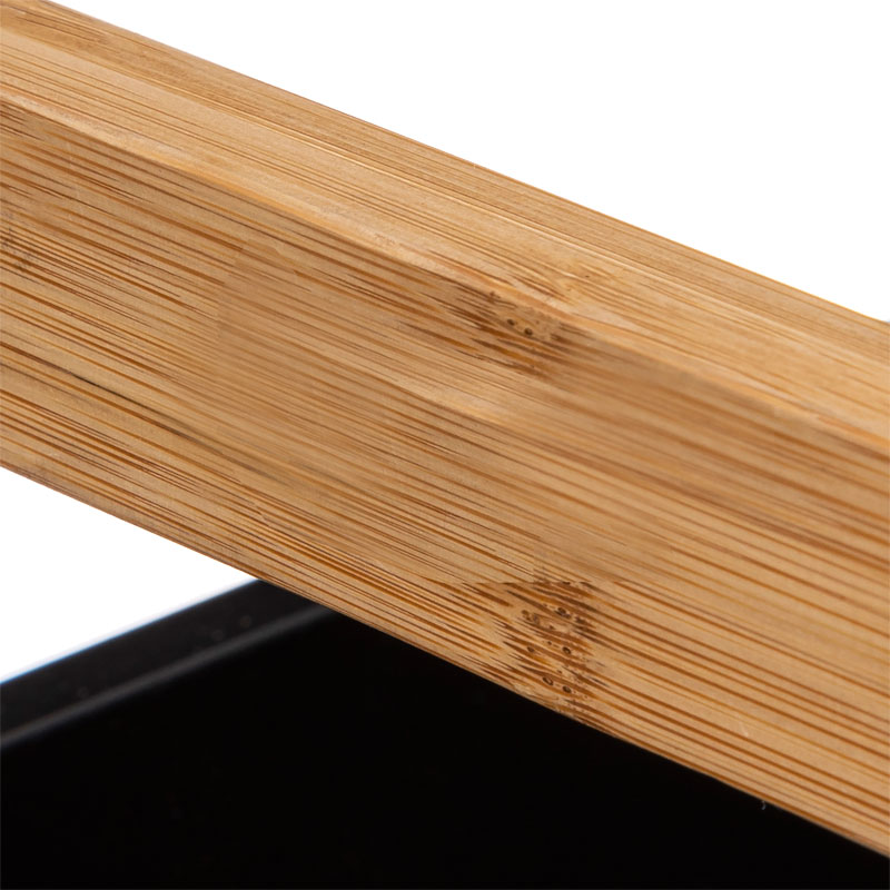 Τρόλεϊ-ραφιέρα 3όροφη Jastin MDF μαύρο-φυσικό 41x20x80εκ - Image 3
