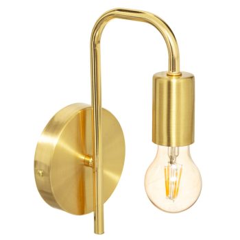Φωτιστικό τοίχου-απλίκα Zhola pakoworld E27 40W χρυσό 17x12x25εκ 199-000533
