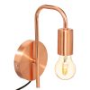 Φωτιστικό τοίχου-απλίκα Zhola pakoworld E27 40W μπρονζέ 17x12x25εκ 199-000544