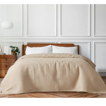 Beauty Home Πικέ υπέρδιπλη waffle Art 1990 Sand 230x240 Μπεζ