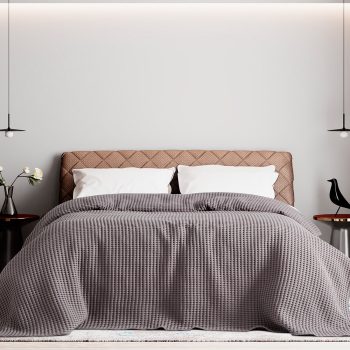 Beauty Home Πικέ υπέρδιπλη waffle Art 1990 Stone 230x240 Ανθρακίτης