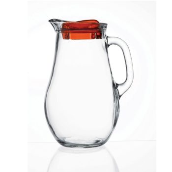 BISTRO JUG W/RED LID 1850CC H: 24 D: 17
