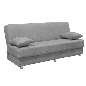 Kαναπές κρεβάτι Romina pakoworld 3θέσιος ύφασμα γκρι 180x75x80εκ 213-000014