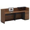 Γραφείο reception Oscar pakoworld καρυδί-ανθρακί 180x65x76εκ 246-000005