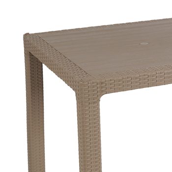 Alternative view of Τραπέζι Explore  με UV protection PP cappucino 90x90x73.5εκ
