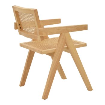 Alternative view of Πολυθρόνα Winslow  φυσικό rubberwood 52x59x79εκ