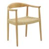 Πολυθρόνα Juvan pakoworld φυσικό rubberwood 64x53x77εκ 263-000024