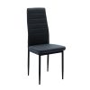 Καρέκλα Parker pakoworld PU ανθρακί-μαύρο πόδι 42x48x98εκ 270-000002