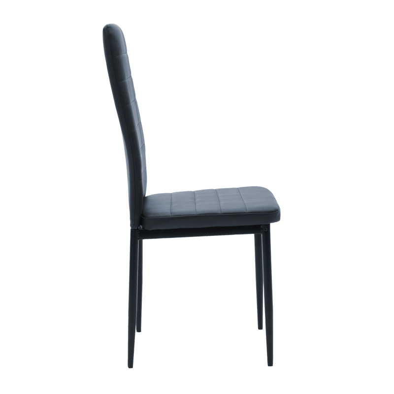 Καρέκλα Parker PU ανθρακί-μαύρο πόδι 42x48x98εκ - Image 3