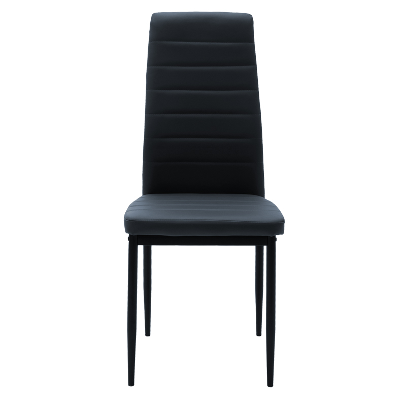 Καρέκλα Parker PU ανθρακί-μαύρο πόδι 42x48x98εκ - Image 4