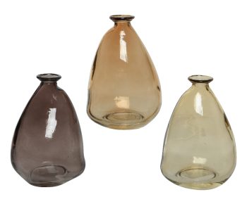 Γυάλινο βαζάκι σε 3 χρώματα 8x7x12 assorted 806910