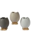 Βαζάκι Πορσελάνινο Αβγό σε 3 χρώματα 12x12x14 assorted 829493