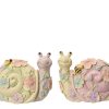 Σαλιγκάρι polyresin με λουλούδια 13x8x11cm assorted 830481