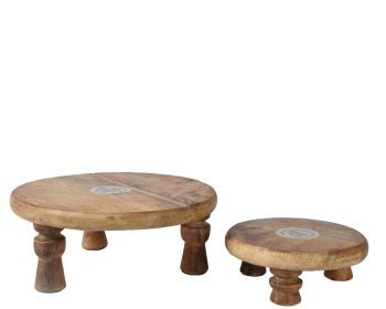 Πλατώ από ξύλο μάνγκο σε 2 μεγέθη 8x25Φ natural 832805