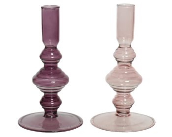 Γυάινο Κηροπήγιο σε 2 χρώματα 16x9Φ assorted 868280