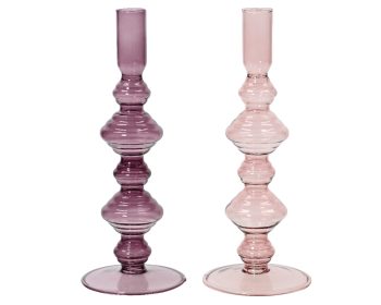 Γυάινο Κηροπήγιο σε 2 χρώματα 23x9Φ assorted 868281