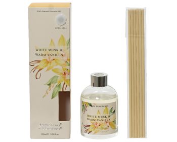 Γυάλινο Diffuser White Musk & Warm Vanilla 6.5x6.5x20.5cm white 880249