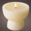 Πραγματικό κερί με Led φλόγα 12.5x10Φ cream/warm white 898274