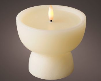 Πραγματικό κερί με Led φλόγα 12.5x10Φ cream/warm white 898274