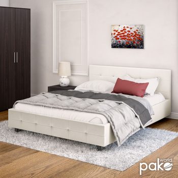 Alternative view of Κρεβάτι Roi  160x200 PU λευκό ματ + αποθηκευτικό χώρο