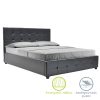 Κρεβάτι Roi pakoworld διπλό 160x200 PU μαύρο ματ + αποθηκευτικό χώρο 006-000017