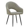 Πολυθρόνα Macie pakoworld ύφασμα antique γκρι-μαύρο 58x50x85εκ 029-000150