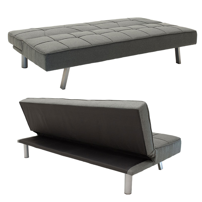 Καναπές-κρεβάτι Travis 3θέσιος με ύφασμα γκρι 175x83x74εκ - Image 5