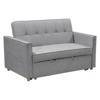 Καναπές-κρεβάτι Commit pakoworld 2θέσιος ύφασμα γκρι 142x93x90εκ 035-000071