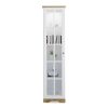 Βιτρίνα - στήλη Snow pakoworld με led strip χρώμα λευκό με νερά-sonoma 48x33x198εκ 043-000096