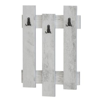 Κρεμάστρα Nix Wave pakoworld χρώμα λευκό antique 45x3.5x66εκ 055-000305