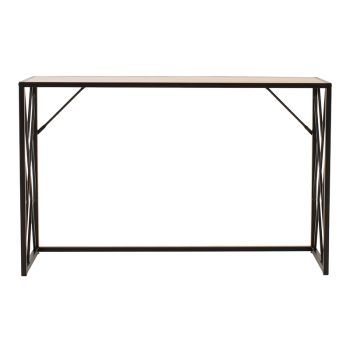 Alternative view of Κονσόλα Ivy  χρώμα καρυδί-μαύρο 120x35x75εκ