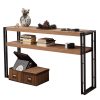 Κονσόλα PWF-0241 pakoworld χρώμα πεύκου-μαύρο 140x35x80εκ 071-000587