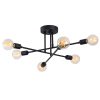 Φωτιστικό οροφής εξάφωτο PWL-0102 pakoworld Ε27 μαύρο Φ64x30εκ 071-000766