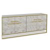 Μπουφές Marble pakoworld χρώμα λευκό μαρμάρου-χρυσό 180x47
