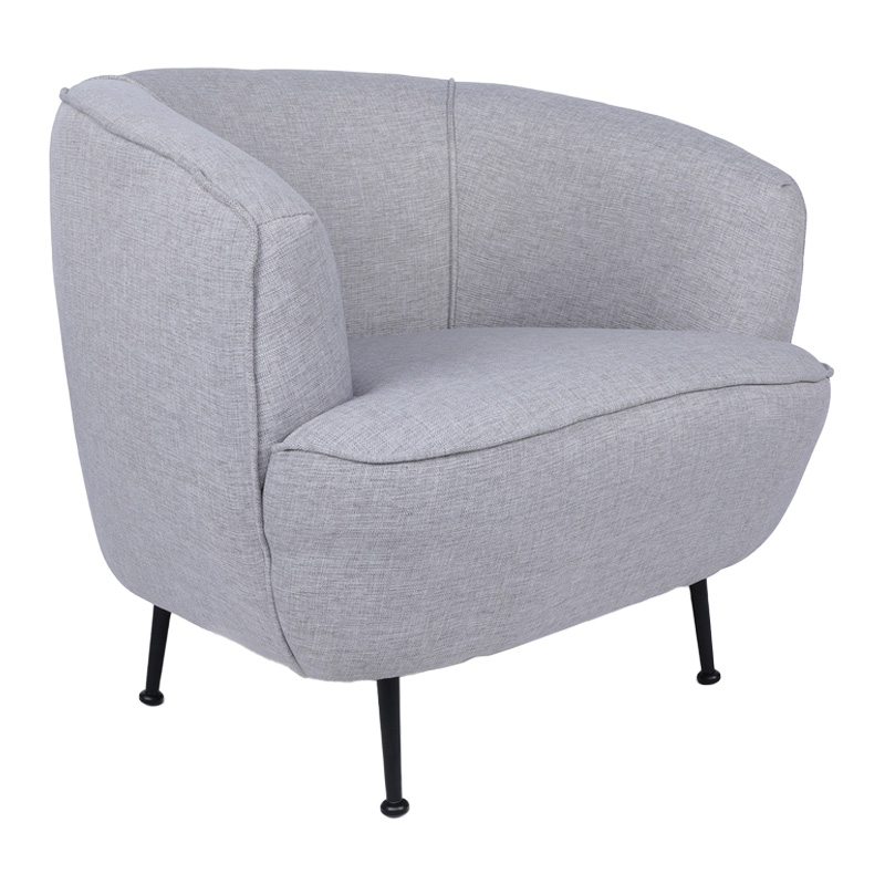 Πολυθρόνα PWF-0568 pakoworld ύφασμα γκρι 83x72x75εκ 071-001275
