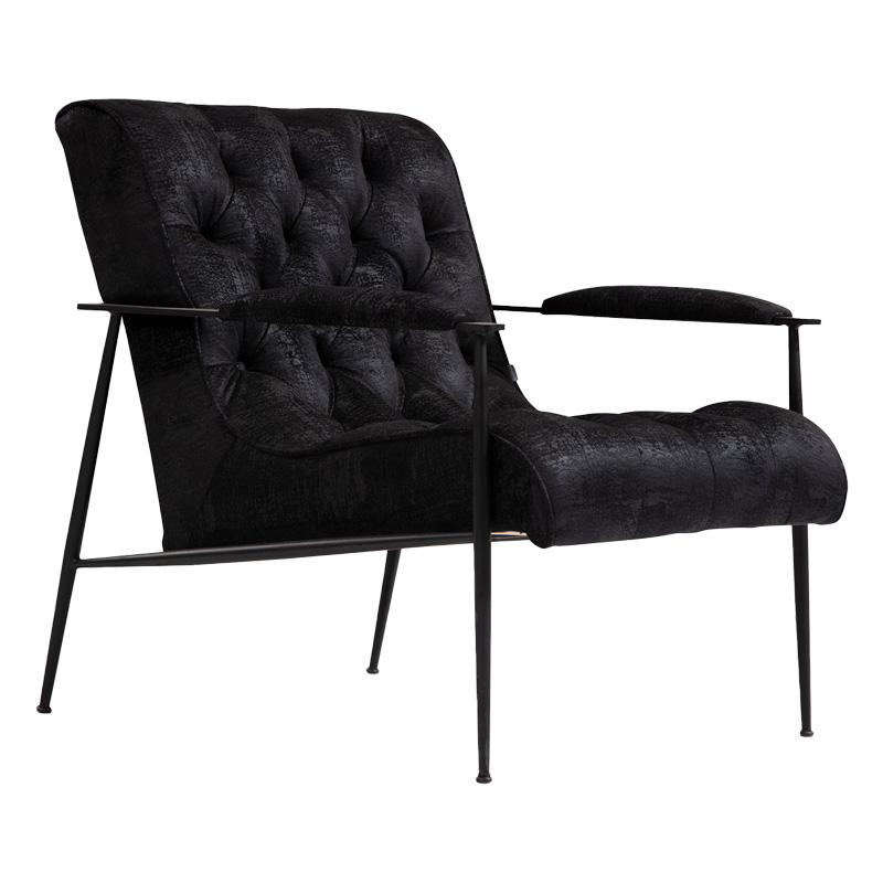 Πολυθρόνα PWF-0582 pakoworld ύφασμα μαύρο 75x80x85εκ 071-001287
